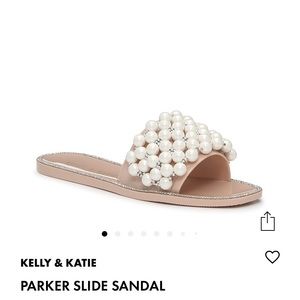 Kelly & Katie white beaded sandals